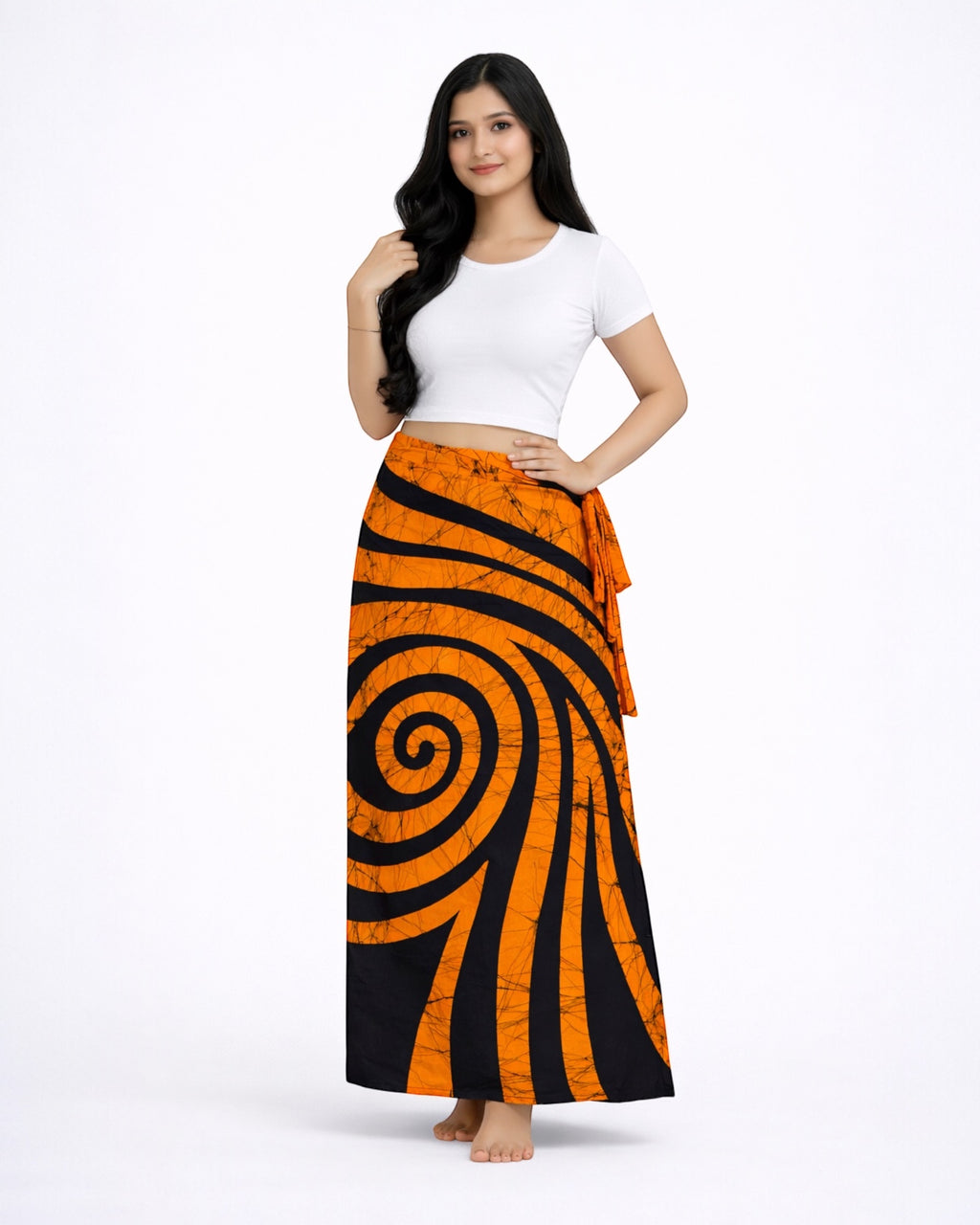 Spiral Wave Women’s Batik Lungi