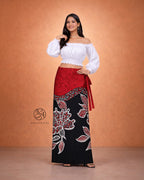 Crimson Bloom Women’s Batik Lungi