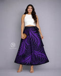 Purple Feather Batik Wraparound Skirt