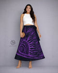 Tribal Wave Batik Wraparound Skirt