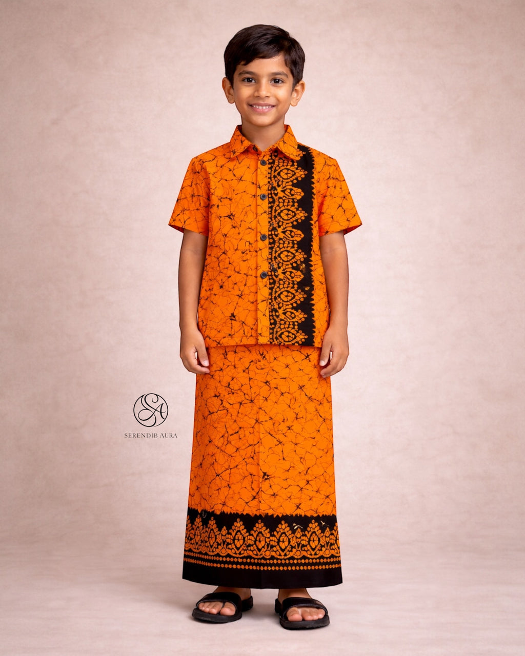 Temple Garden Boys Sarong & Shirt