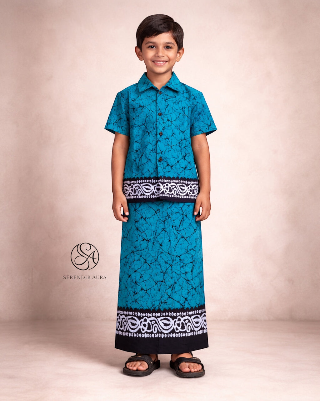 Temple Garden Boys Sarong & Shirt