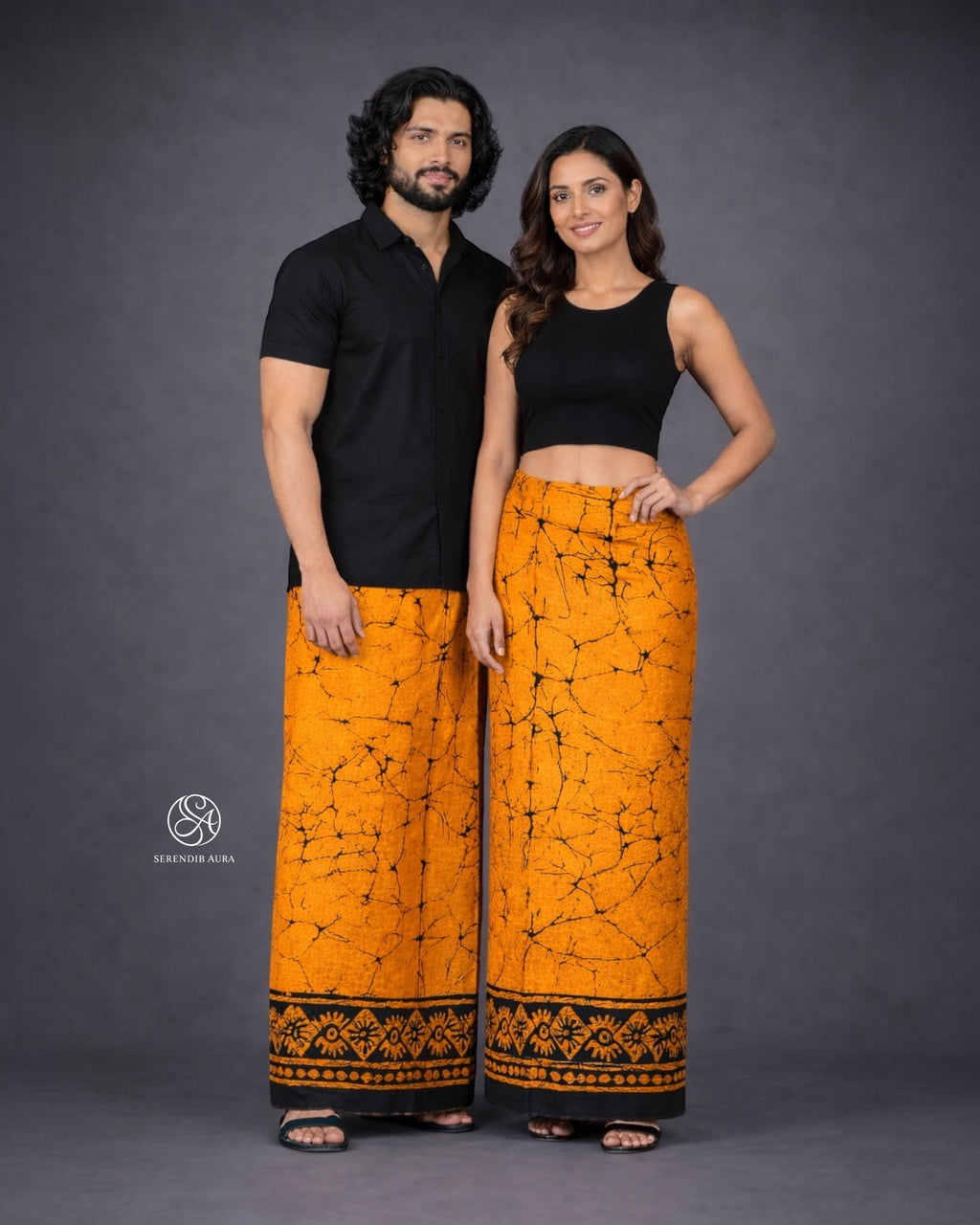 Saffron Ember Cotton Sarong